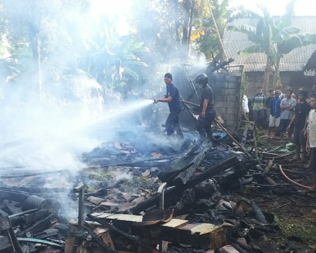 Ditinggal Jemur Gabah, Rumah Janda di Batang Ludes Terbakar