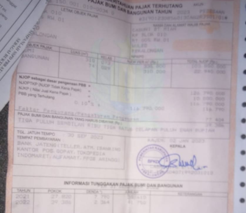 Ribuan Warga Desa Wuled Pekalongan Kaget Didenda Pajak Padahal Tertib Bayar PBB, Ternyata Ini Penyebabnya