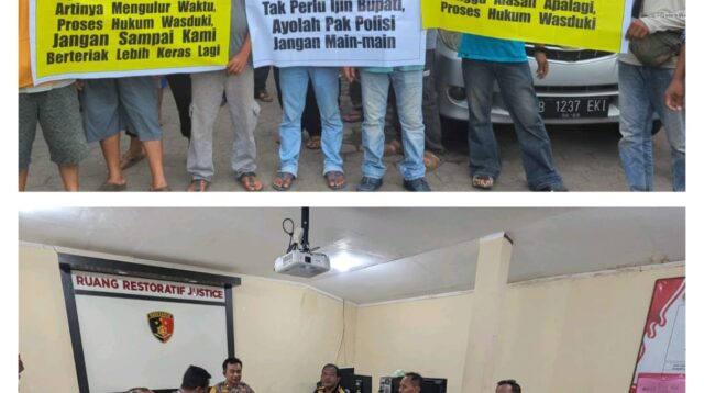 Desak Polisi Percepat Proses Hukum Kasus Pungli PTSL, Puluhan Warga Wuled Datangi Polres Pekalongan Kota Sampaikan Aspiras