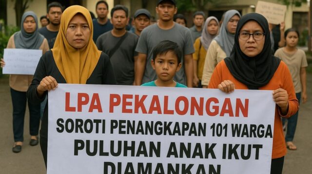 LPA Pekalongan Soroti Penangkapan 101 Warga, Puluhan Anak Ikut Diamankan