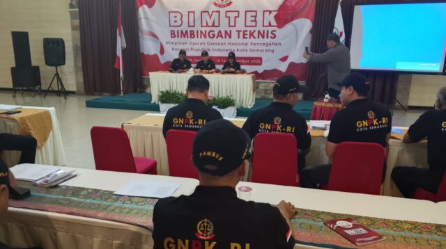 GNPK RI Kota Semarang Gelar Bimtek untuk Perkuat Pencegahan Korupsi