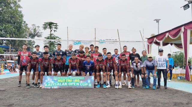 Turnamen Voli Kalisalak Open Cup Meriahkan HUT ke-80 TNI di Batang
