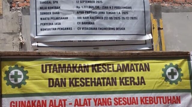 GNPK-RI Soroti Pengawasan Proyek Pembangunan SMA Negeri 2 Pekalongan