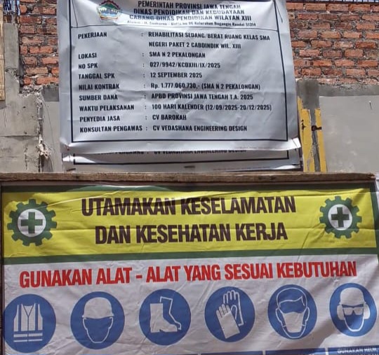 GNPK-RI Soroti Pengawasan Proyek Pembangunan SMA Negeri 2 Pekalongan