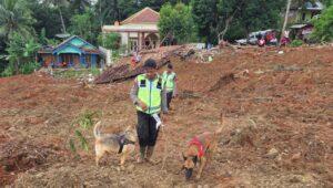 Polri Kerahkan 205 Personel dan Tim K9 Perkuat Pencarian Korban Longsor di Cilacap