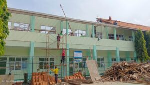 Bangunan Baru SMAN 1 Wiradesa Pekalongan Ambruk, Dua Pekerja Luka Ringan