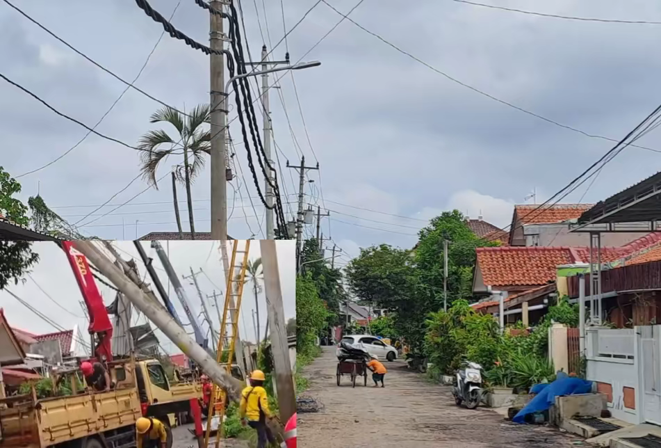 Angin Puting Beliung Terjang Perumahan Binagriya Pekalongan Barat, Listrik Pulih Rabu Siang