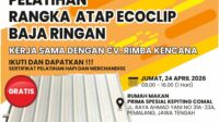 Tingkatkan Skill Tukang, Pelatihan Baja Ringan Gratis Hadir di Pemalang