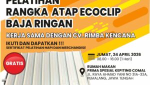 Tingkatkan Skill Tukang, Pelatihan Baja Ringan Gratis Hadir di Pemalang