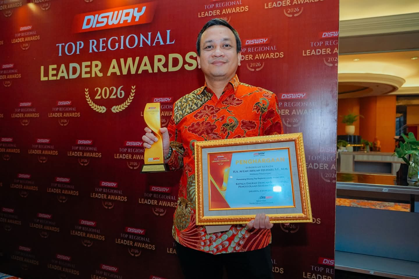 Aaf Terima Disway Top Regional Leader Awards 2026 untuk Pengelolaan Kesehatan Publik