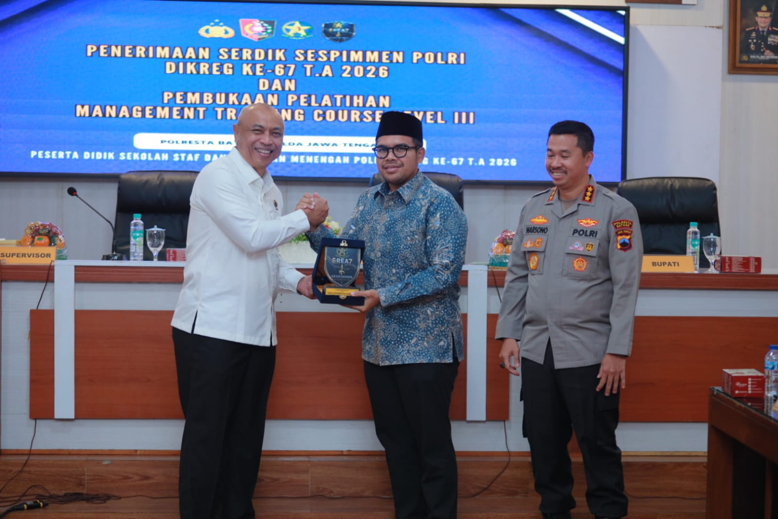 Polresta Batang Terima Serdik Sespimmen Polri, Bahas Pengamanan PLTU