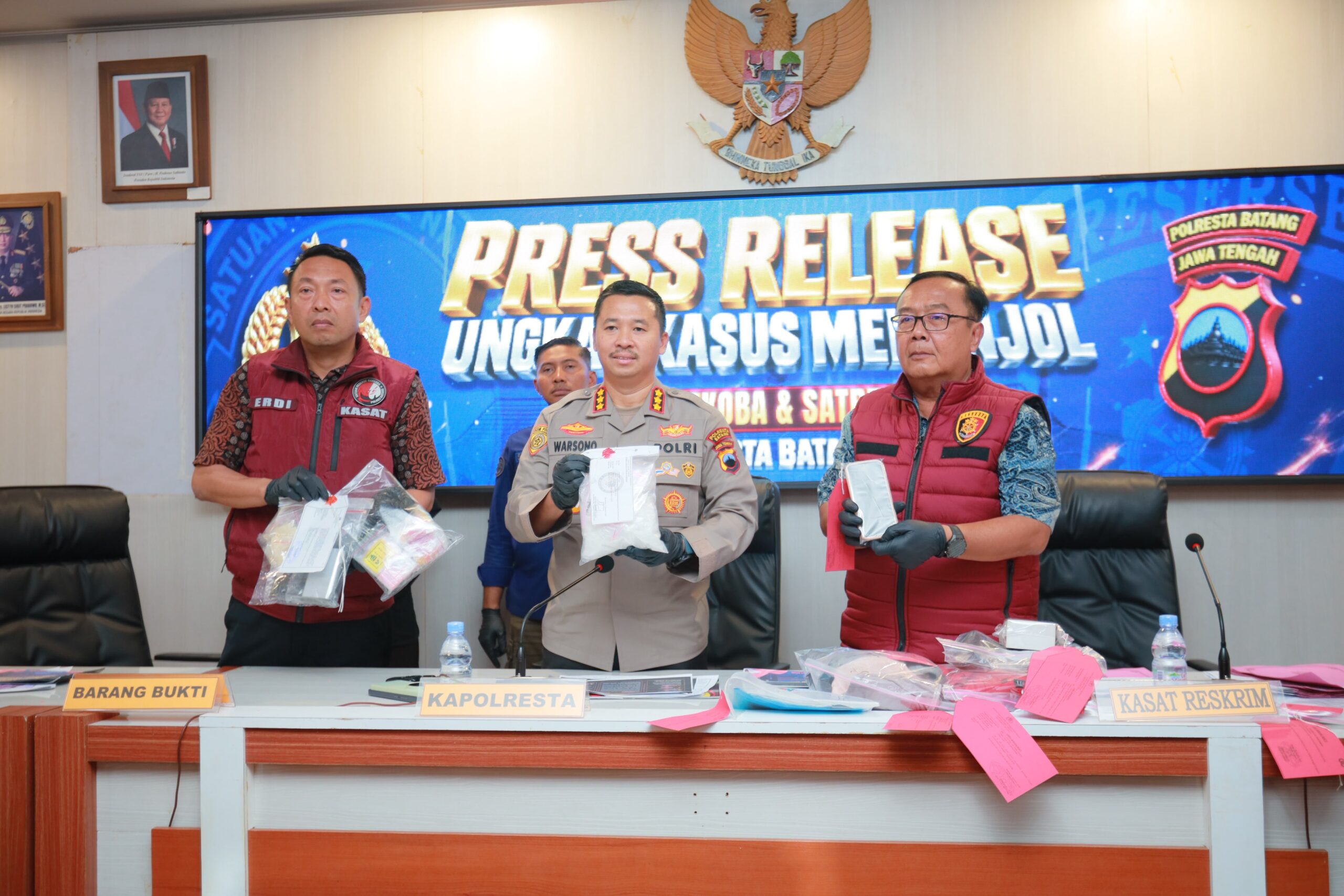 Polresta Batang Gagalkan Peredaran 779 Gram Sabu Senilai Rp1,16 Miliar, Satu Tersangka Diciduk